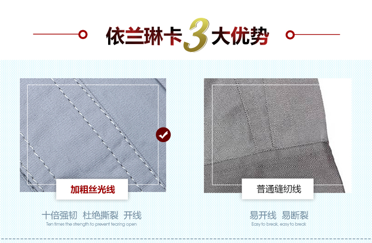 夏季滌棉細斜短袖工作服FY09