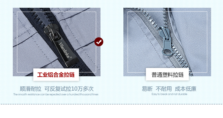 夏季滌棉細斜短袖工作服FY09