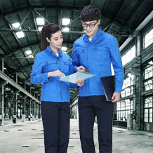 時尚經典滌棉紗卡春秋工作服FY833