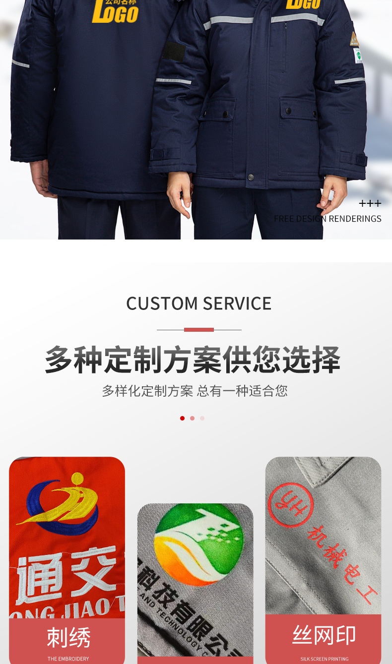 8896冷庫(kù)冷鏈專(zhuān)用防寒棉服